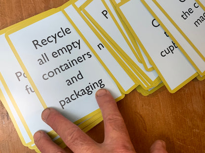 A Pocket Money Card showing the text: Recycle all empty containers and packaging.  