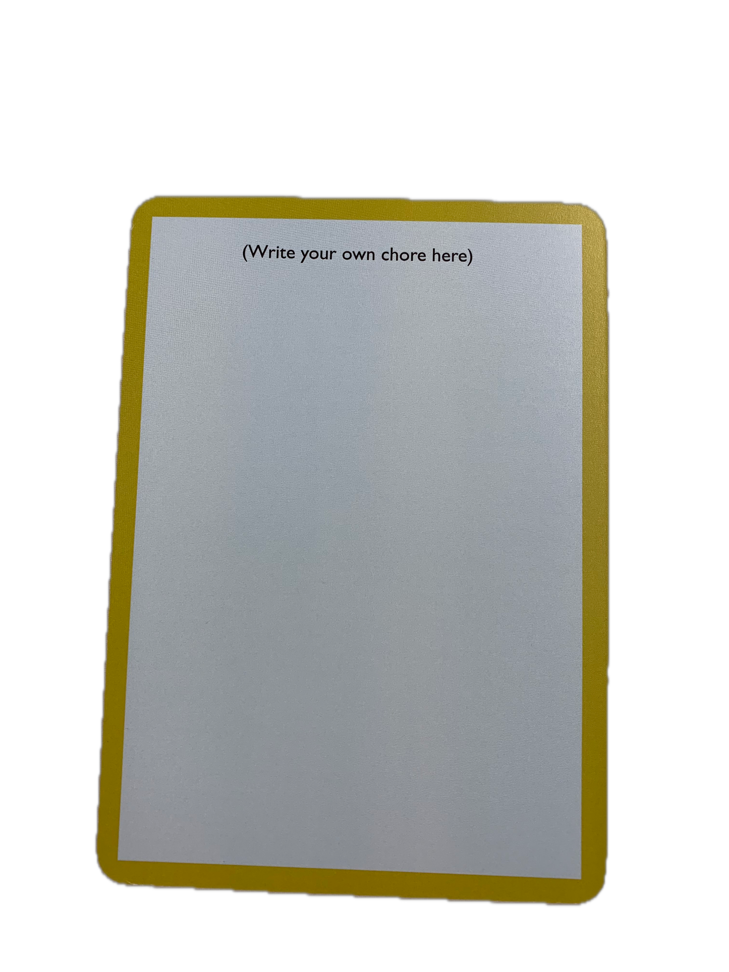 A blank "Write Your Own" Pocket Money Card.